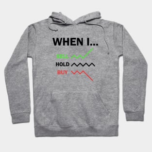 When I Sell Hold Buy Stock Market Trader Hoodie